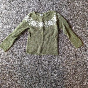Traditional genuine wool hand-knitted sweater from Norway, Size S